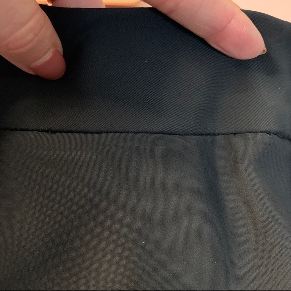 Athleta side pocket black trouser straight leg flat front zipper ankle 16T - Picture 8 of 8